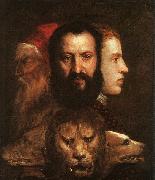  Titian Allegory of Time Governed by Prudence Spain oil painting artist